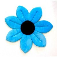 Cadita de plus si salteluta de joaca BloomingBath Albastru