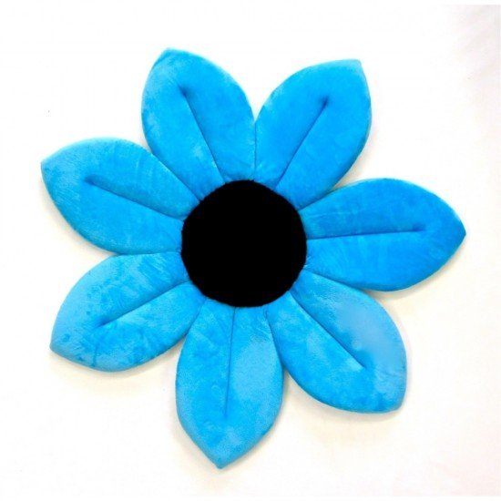 Cadita de plus si salteluta de joaca BloomingBath Albastru