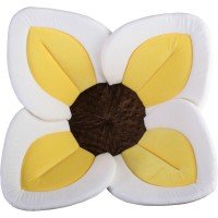 Cadita de plus si salteluta de joaca Lotus BloomingBath Alb/Galben/Maro