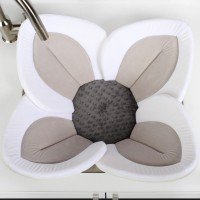 Cadita de plus si salteluta de joaca Lotus BloomingBath Alb/Gri Deschis/Gri Inchis BB105L