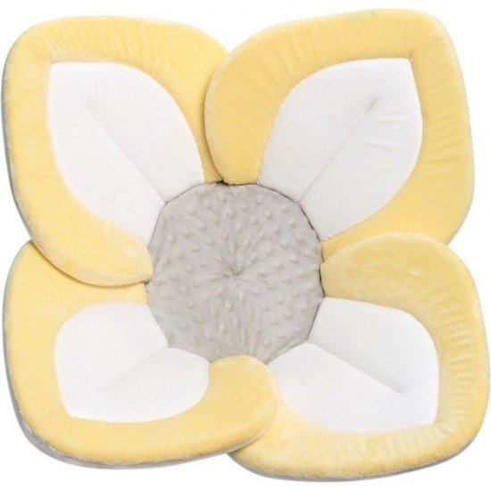 Cadita de plus si salteluta de joaca Lotus BloomingBath Galben/Alb/Gri Deschis BB105L