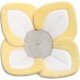 Cadita de plus si salteluta de joaca Lotus BloomingBath Galben/Alb/Gri Deschis BB105L