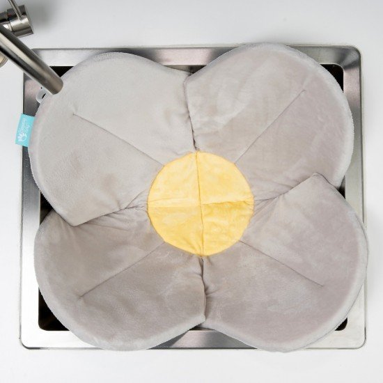 Cadita de plus si salteluta de joaca Poppy BloomingBath Gri BB106P