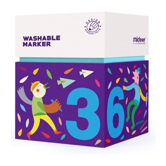 Carioci lavabile 36 culori Mideer MD4071