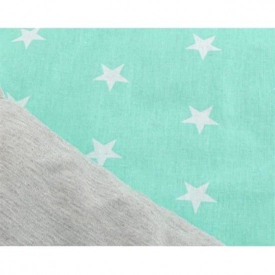 Cort copii XXL Teepee, cu covoras si 3 perne Verde/Gri Stelute Iso Trade MY17243