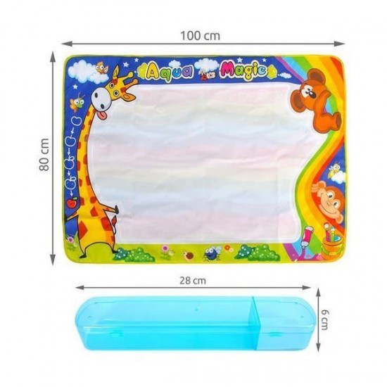 Covoras pentru desen cu apa, set complet XXL 100x80 cm Iso Trade MY17369