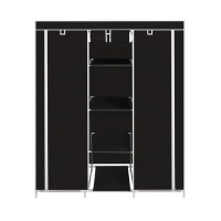 Dulap textil 8 rafturi inchidere fermoar suport umerase cadru otel Iso Trade MY0005