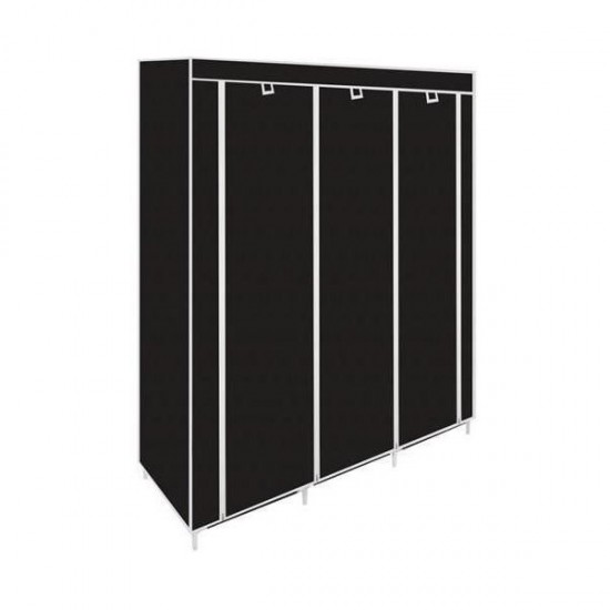 Dulap textil 8 rafturi inchidere fermoar suport umerase cadru otel Iso Trade MY0005