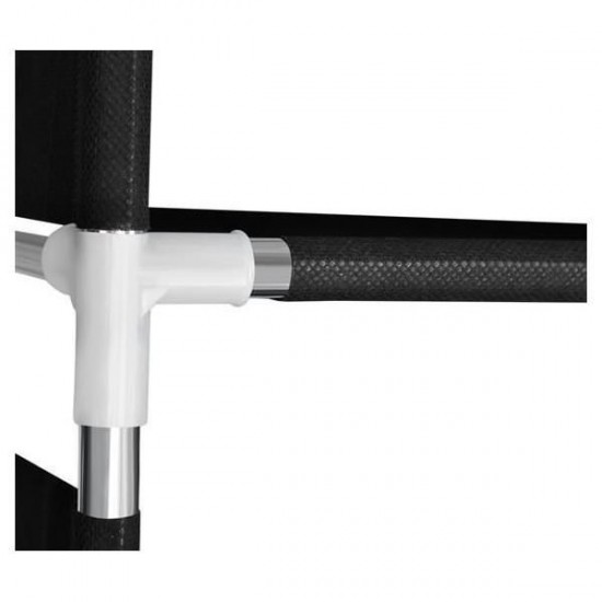 Dulap textil 8 rafturi inchidere fermoar suport umerase cadru otel Iso Trade MY0005