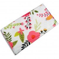 Husa multifunctionala 4 in 1 - Esarfa alaptare, husa pentru cosulet auto, cos cumparaturi si scaun de masa Alb/Roz/Flowers