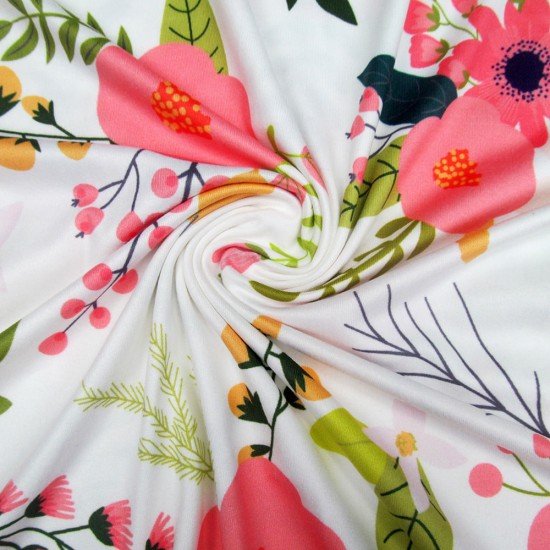 Husa multifunctionala 4 in 1 - Esarfa alaptare, husa pentru cosulet auto, cos cumparaturi si scaun de masa Alb/Roz/Flowers