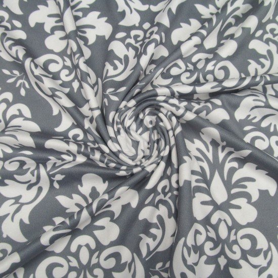 Husa multifunctionala 4 in 1 - Esarfa alaptare, husa pentru cosulet auto, cos cumparaturi si scaun de masa Bambinice Gri/Alb/Flowers