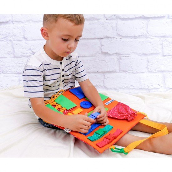 Joc de indemanare Plansa Senzoriala Busy Board Roter Kafer