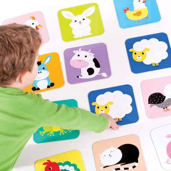 Joc de memorie Suuuper Mare 24 piese 16x16cm Banana Panda