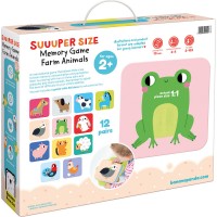 Joc de memorie Suuuper Mare Animale Domestice 24 piese 16x16cm Banana Panda