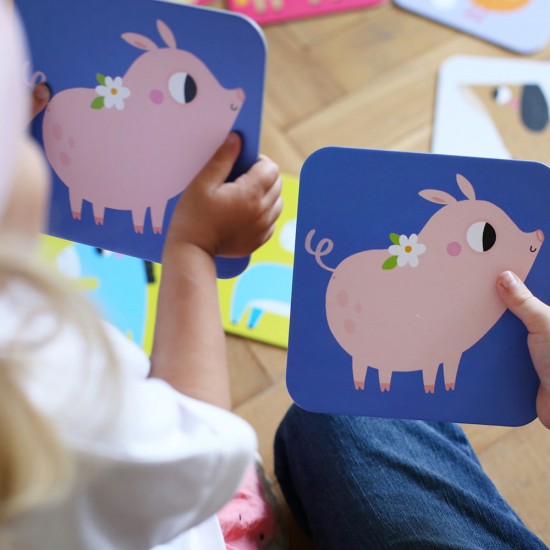 Joc de memorie Suuuper Mare Animale Domestice 24 piese 16x16cm Banana Panda