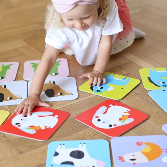 Joc de memorie Suuuper Mare Animale Domestice 24 piese 16x16cm Banana Panda