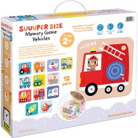 Joc de memorie Suuuper Mare Vehicule 24 piese 16x16cm Banana Panda