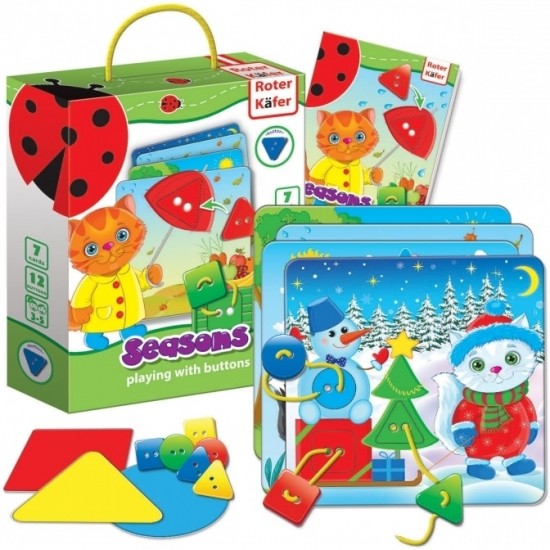 Joc educativ cu nasturi Anotimpuri Roter Kafer