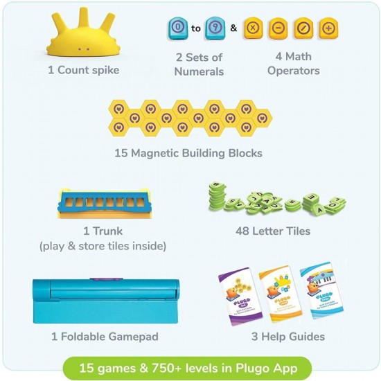 Jucarie educativa Plugo Stem Pack - Count, Letters si Link, Sistem interactiv bazat pe Realitatea Augmentata Shifu026