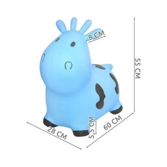 Jucarie gonflabila de sarit Vacuta Kruzzel Albastru