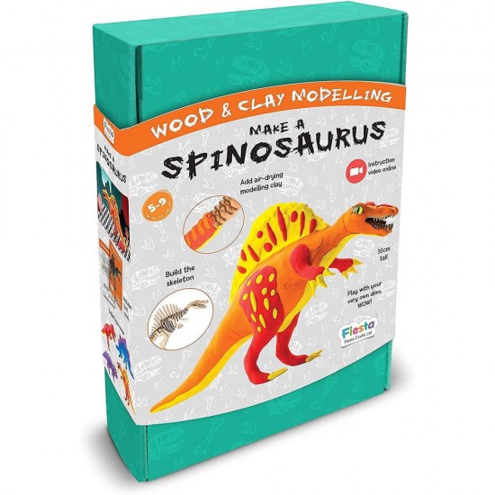 Kit constructie lemn si argila - Spinosaurus Fiesta Crafts