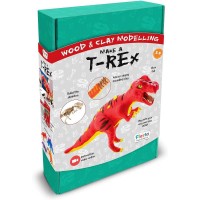 Kit constructie lemn si argila - T-Rex Fiesta Crafts