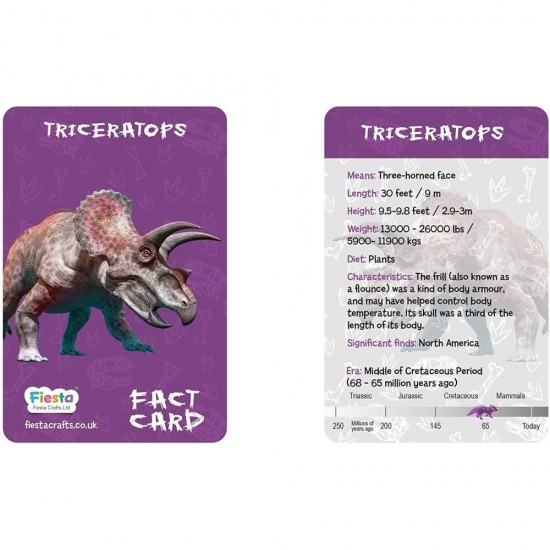 Kit constructie lemn si argila - Triceratops Fiesta Crafts