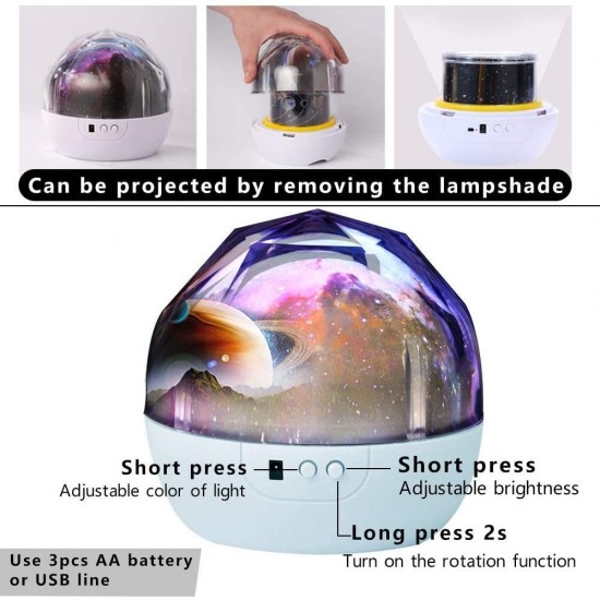 Lampa de veghe si proiector Diamond Bambinice