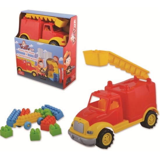 Masina pompieri 30 cm cu 36 piese constructie Ucar Toys UC102