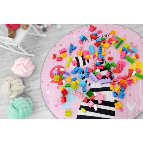 Organizator jucarii si covor joaca 2 in 1 cu diametrul de 150 cm Tutumi TT33558