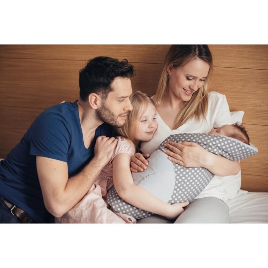 Paturica de infasat multifunctionala cu broderie Elefant Womar Zaffiro Gri AN-BWZF-05EL