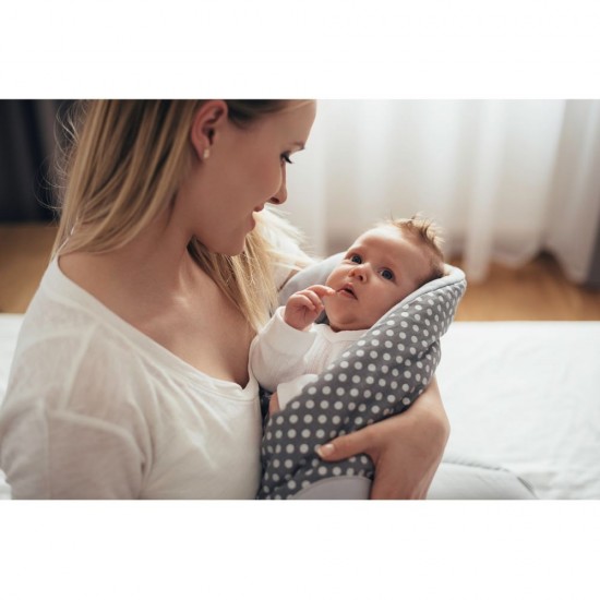 Paturica de infasat multifunctionala cu broderie Elefant Womar Zaffiro Gri AN-BWZF-05EL