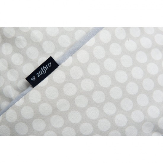 Paturica de infasat multifunctionala cu broderie Girafa Womar Zaffiro Gri/Alb AN-BWZF-05GR