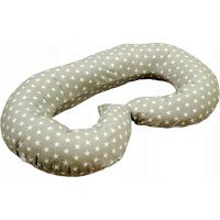 Perna pentru gravide si alaptat tip C 250 cm Infantilo Gri/Alb Stelute