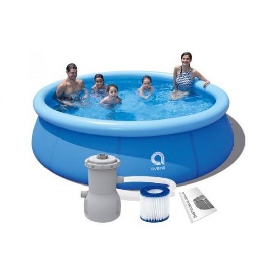 Piscina rotunda pentru gradina cu filtru si pompa incluse, 5377L, 360x76 cm Avenli MP17794