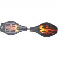 Placa Waveboard 2 roti silicon 75 mm Negru/Rosu Iso Trade MY2839