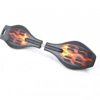 Placa Waveboard 2 roti silicon 75 mm Negru/Rosu Iso Trade MY2839