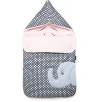 Port Bebe cu broderie Elefant Womar Zaffiro Roz/Gri