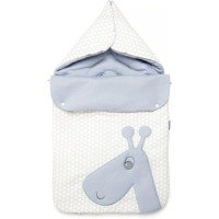 Port Bebe cu broderie Girafa Womar Zaffiro Gri/Alb