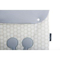 Port Bebe cu broderie Girafa Womar Zaffiro Gri/Alb