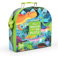 Puzzle Cutie cadou - Epoca dinozaurilor 104 piese Mideer