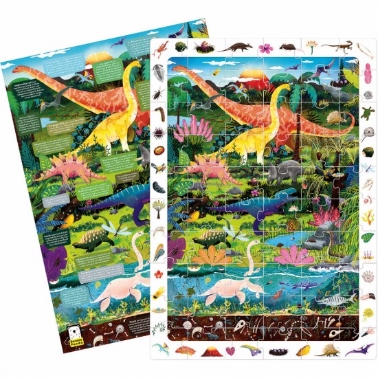 Puzzle Dinozauri 60 piese 48x68cm Banana Panda