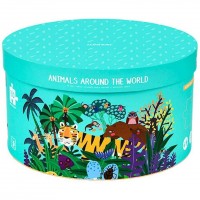 Puzzle rotund Animale 150 piese Mideer