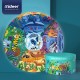 Puzzle rotund Animale 150 piese Mideer