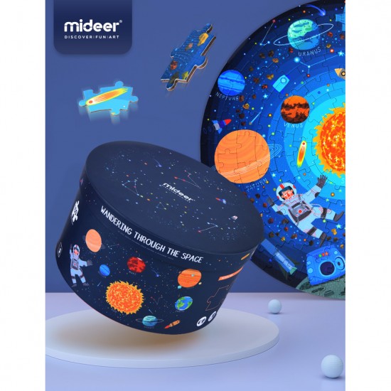 Puzzle rotund Spatiu 150 piese Mideer