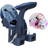 Scaun de bicicleta SafeFront Deluxe si Casca Protectie Minnie WeeRide WR10DMN
