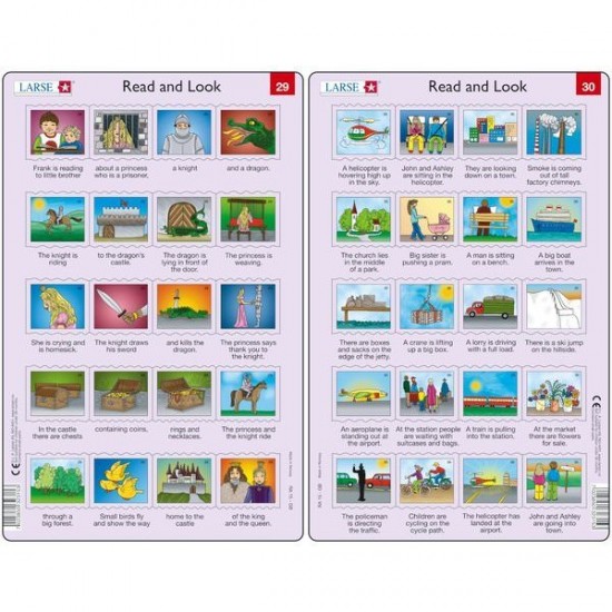 Set 10 Puzzle-uri Read and Look 21 -30 (EN), 10 piese Larsen LRRA11