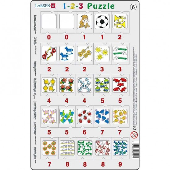 Set 12 Puzzle-uri 1-2-3, 25 Piese Larsen LRP46
