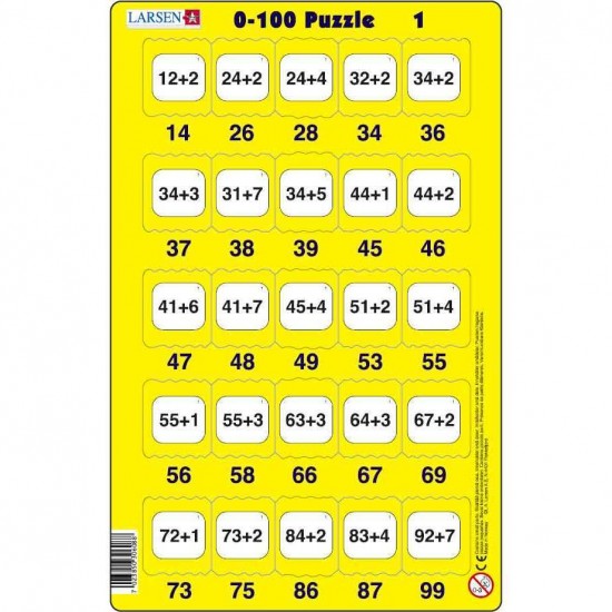 Set 16 Puzzle-uri 0 - 100, 25 Piese Larsen LRP48